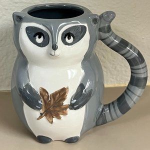 SOLD Adorable Festive Fall Racoon Coffee Mug